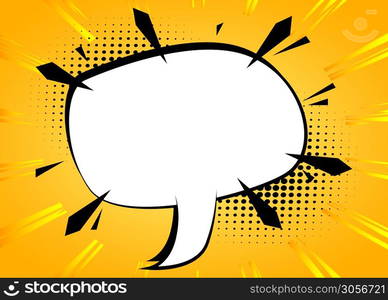 Cartoon blank speech bubble. Talk icon. Blank empty dialogue vector design element. Chat symbol template. Quotation balloon sticker silhouette.