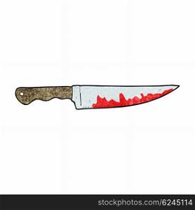 cartoon bloody kitchen knife