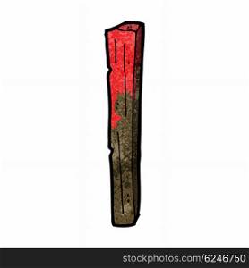 cartoon bloody wooden post