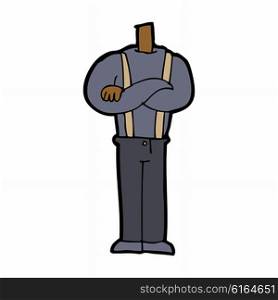 cartoon body with folded arms (mix and match cartoons or add own photos)