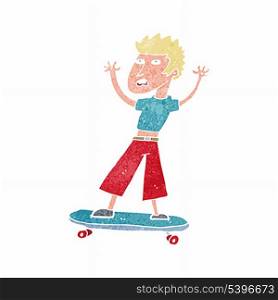 cartoon boy on skateboard