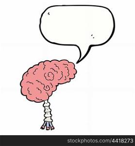 cartoon brain with speech bubble