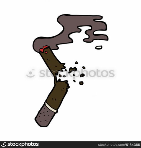 cartoon broken cigar