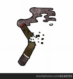 cartoon broken cigar