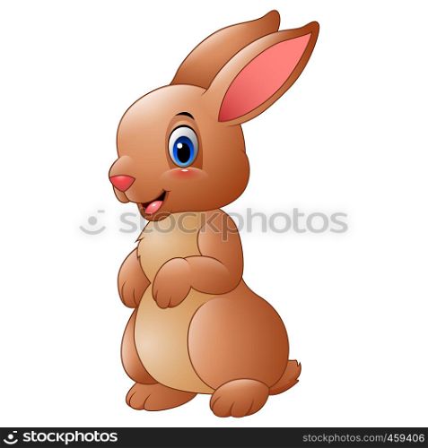 Cartoon brown rabbit