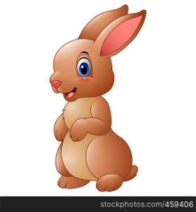 Cartoon brown rabbit