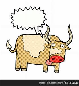 cartoon bull with speech bubble