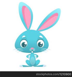 Cartoon bunny rabbit. Easter character. Vector illustration of forest animal