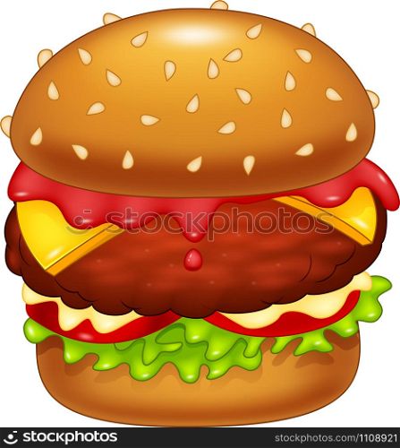 Cartoon burger illustration
