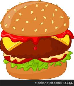 Cartoon burger illustration