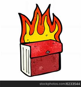 cartoon burning business files