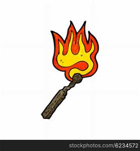 cartoon burning match