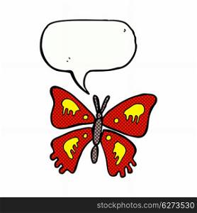 cartoon butterfly with speech bubble