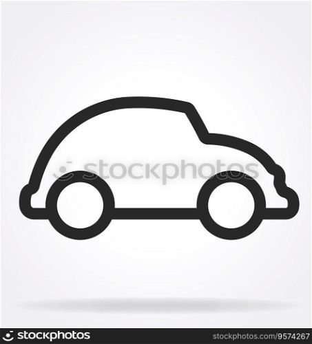 Cartoon car outline vector image