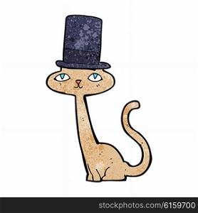 cartoon cat wearing top hat