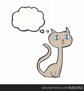 cartoon cat with thought bubble