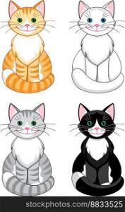 Cartoon cats vector image