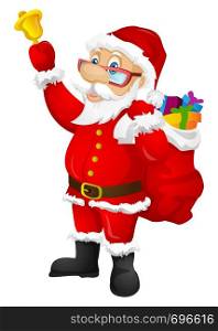 Cartoon Character Santa Claus Isolated on White Background. Vector EPS 10.