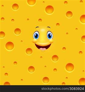 Cartoon cheese smiling