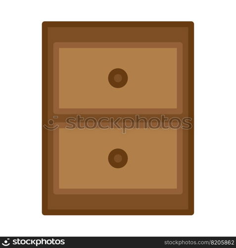 Cartoon chest of drawers icon. Vector illustration. Stock image. EPS 10.. Cartoon chest of drawers icon. Vector illustration. Stock image. 