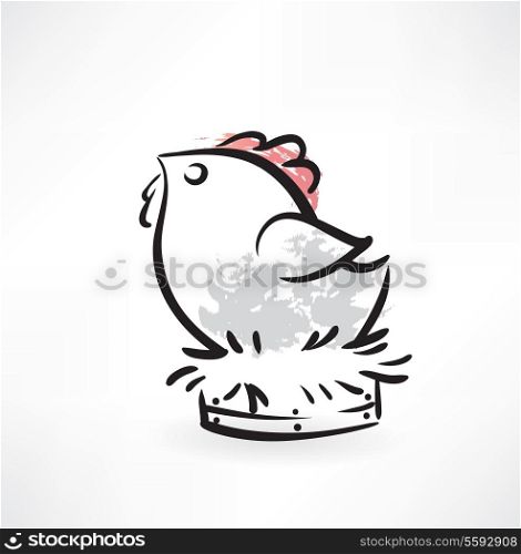 cartoon chicken icon