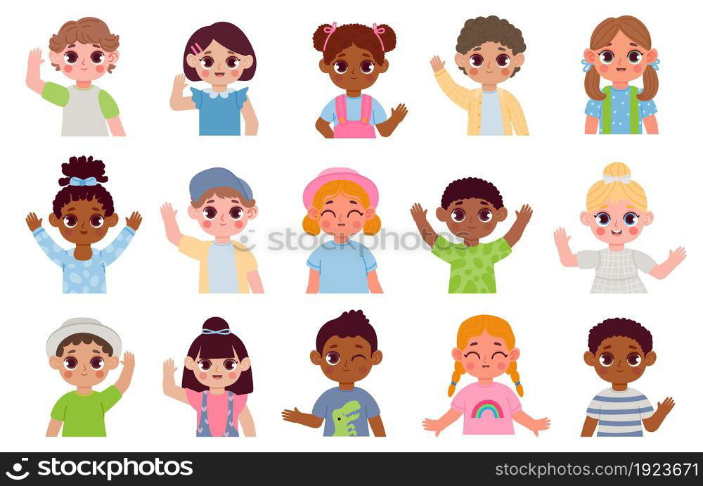 Cartoon Happy Children Collection Set — Stockphotos.com