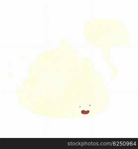 cartoon cloud character with speech bubble