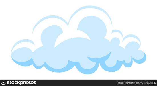 Cartoon cloud. Fluffy cute style. Vector illustration isolated on white background.. Cartoon cloud. Fluffy cute style. Vector illustration.