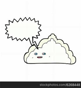 cartoon cloud with speech bubble