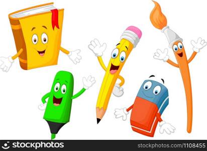 Cartoon collection of stationery