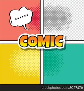 cartoon comic book template. cartoon comic book template theme vector art illustration