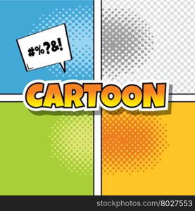 cartoon comic book template. cartoon comic book template theme vector art illustration