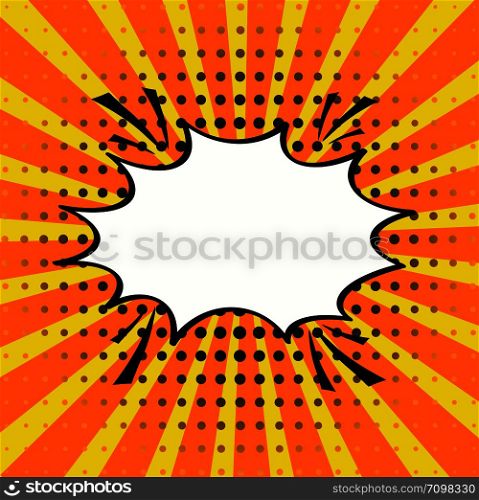 Cartoon, comic speech bubble in pop-art style. Vector Illustration for Comics Book , Social Media Banners, Promotional Material