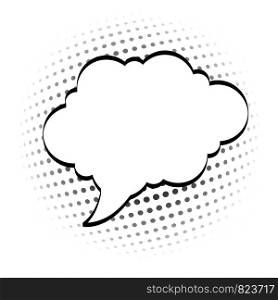 Cartoon, Comic Speech Bubbles, Empty Dialog Clouds with Halftone Dot Background in Pop Art Style. Vector Illustration for Comics Book , Social Media Banners, Promotional Material