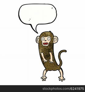 cartoon crazy monkey with speech bubble