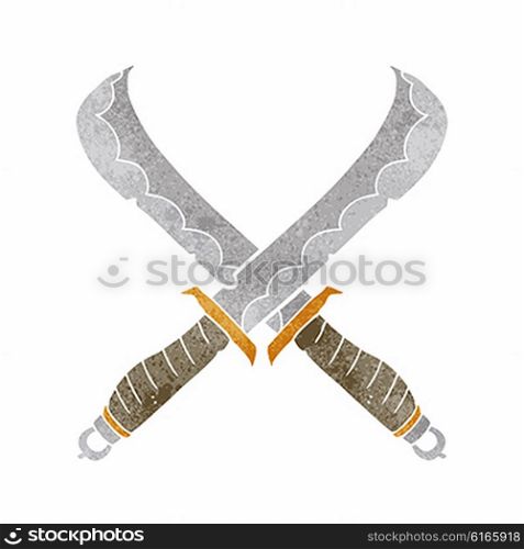 cartoon crossed swords