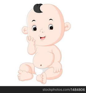 Cute Babies Cartoon Characters. Vector Hand Drawn Collection Set ...