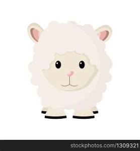 Cartoon cute baby sheep. vector illustration