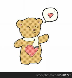 cartoon cute bear with love heart