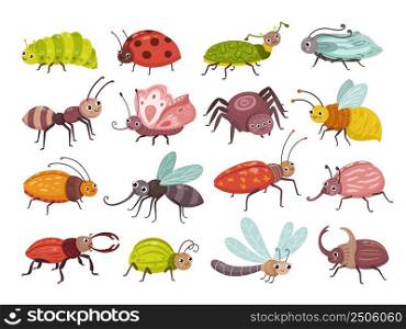 Cartoon cute beetle. Little bug, insects characters. Children gardening wild animal. Isolated insect flying. Ladybug, dragonfly and spider, neoteric vector. Illustration of cartoon beetle and ladybug. Cartoon cute beetle. Little bug, insects funny characters. Children gardening wild animal. Isolated insect flying. Ladybug, dragonfly and spider, neoteric vector clipart