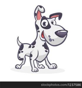 Cartoon cute dalmatian dog. Vector illustration