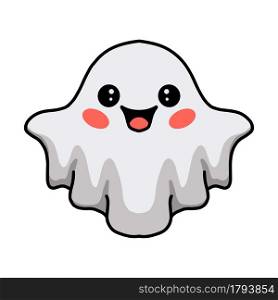 Cartoon cute halloween white ghost
