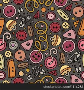 Cartoon cute hand drawn Handmade seamless pattern. Colorful detailed, with lots of objects background. Endless funny vector illustration. Cartoon cute hand drawn Handmade seamless pattern