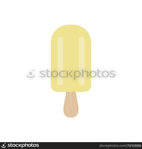 cartoon cute ice cream isolated on white background