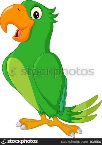 Cartoon cute parrot