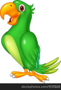 Cartoon cute parrot