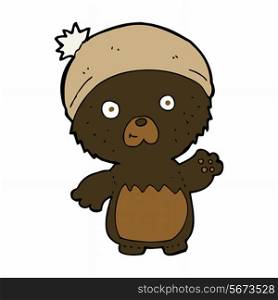 cartoon cute teddy bear in hat
