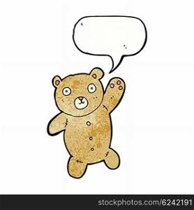 cartoon cute teddy bear with speech bubble