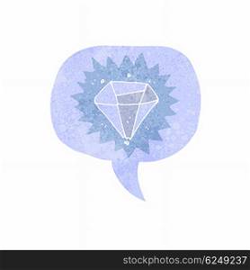 cartoon diamond with speech bubble