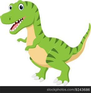 Cartoon dinosaur Tyrannosaurus isolated on white background	